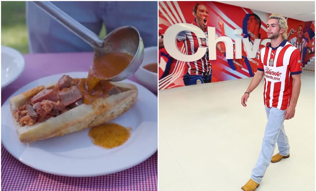 Torta ahogada en presentación de Cade Cowell con Chivas / FOTO: Captura y @cc4_official