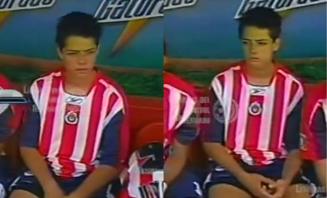 Javier Hernández en su primer partido con el equipo mayor de Chivas / FOTOS: Captura