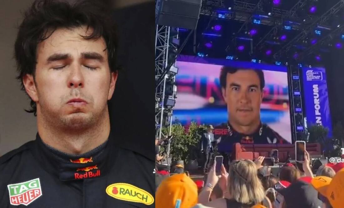 Checo Pérez fue desairado por los aficionados en el Gran Premio de Australia. Foto: Especial