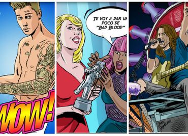 Los superhéroes y villanos de la música del 2015 en cómic