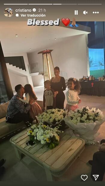 Cristiano Ronaldo celebró su 39 cumpleaños rodeado de amor y familia. Fuente: Instagram @cristiano