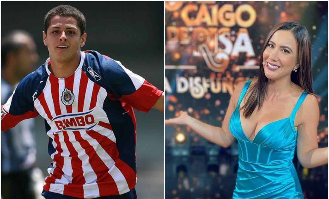 Javier Hernández contra Pumas en 2009 y Mariazel en programa de Televisa / FOTOS: Interna y Captura
