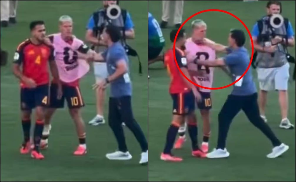 España vs Argentina: Así fue la agresión a Dani Olmo que no se vio en la Final del Mundial. FOTO: Capturas