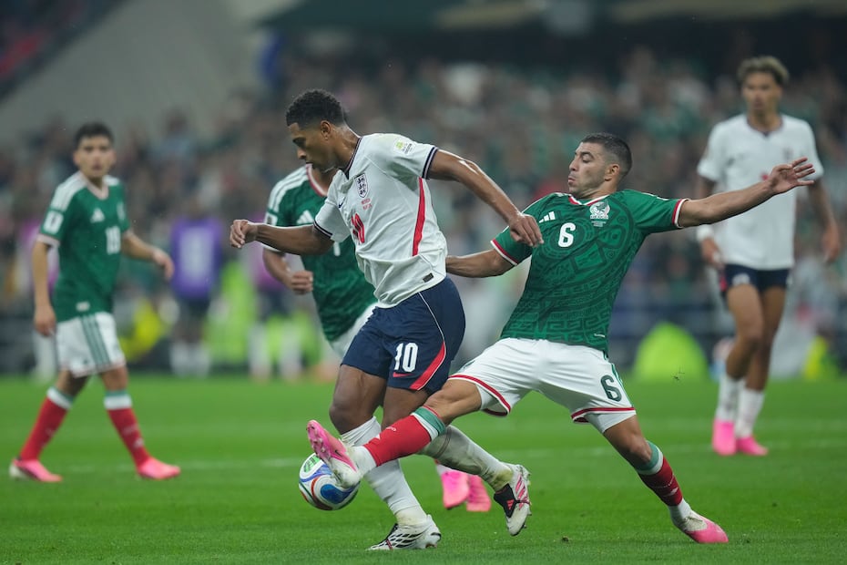Erik Lira y Jude Bellingham con las selecciones de México e Inglaterra, respectivamente, durante el Mundial de 2026 - Foto: Imago7