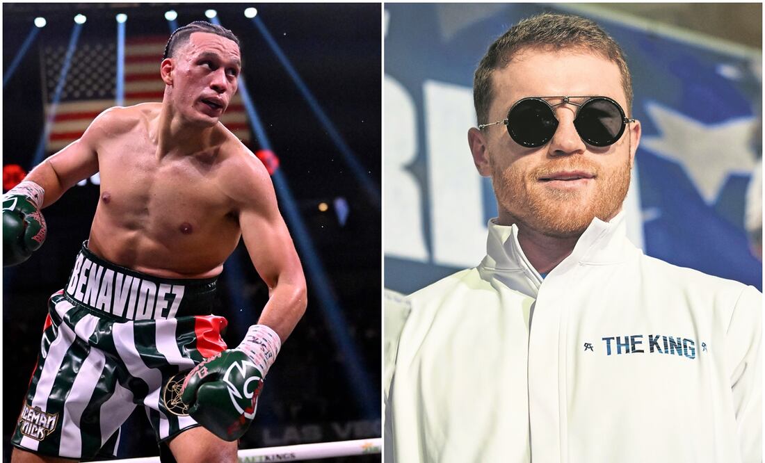 David Benavidez ante Demetrius Andrade y Canelo Álvarez previo a Jermell Charlo / FOTOS: AFP e Interna El Universal