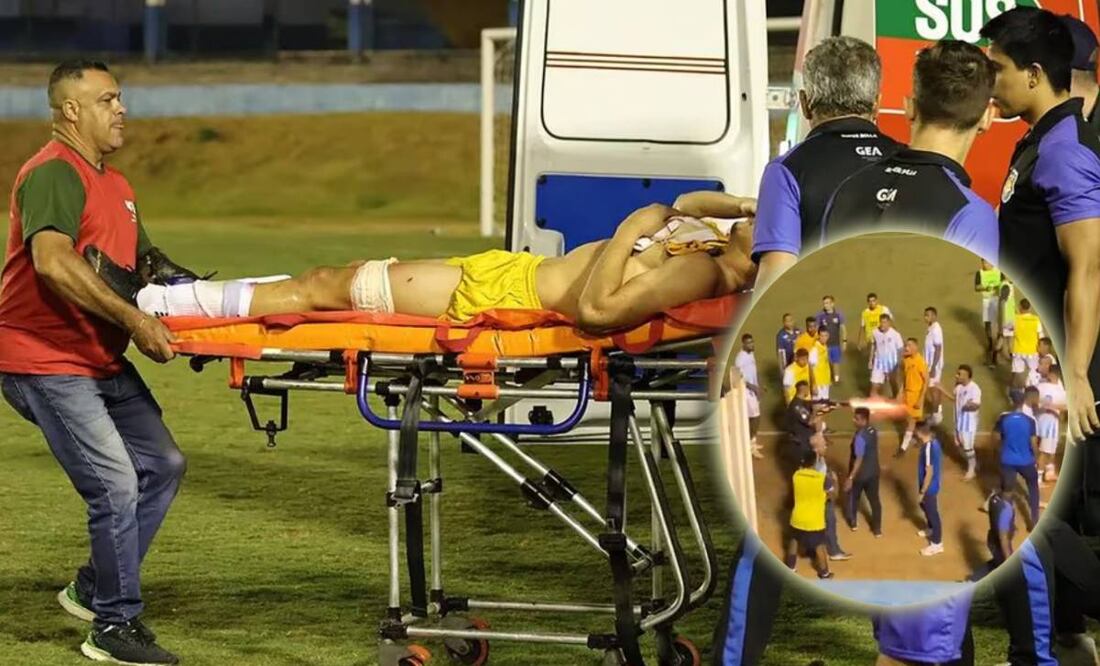 El guardameta Ramón Souza fue atendido por los servicios médicos en el césped. FOTO: Especial