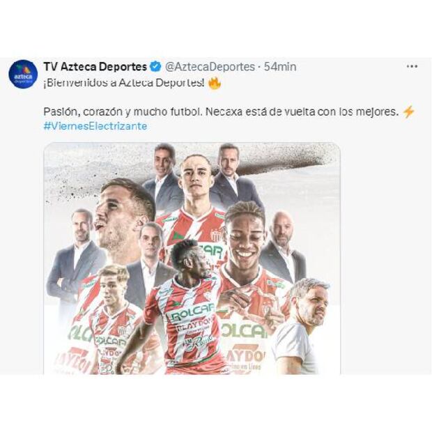 TV Azteca anunció que transmitirán los partidos de local del Necaxa desde este Clausura 2025. Foto: Especial