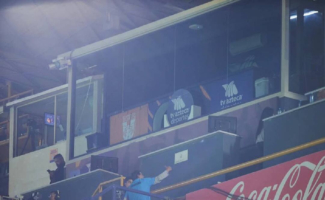 El palco de TV Azteca en el Estadio Universitario estuvo vació en el partido entre Tigres y Mazatlán. Foto: @El_Hincha12