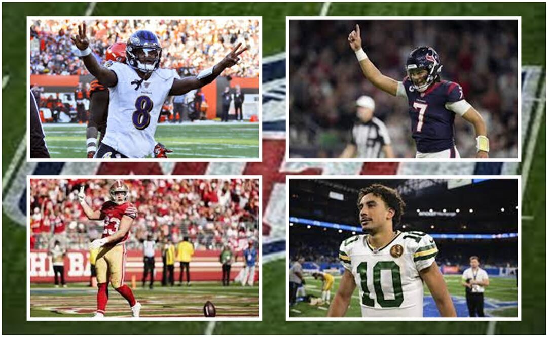 Lamar Jackson, CJ Stroud, Christian McCaffrey y Jordan Love en la NFL / FOTOS: AP