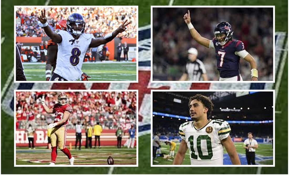 Lamar Jackson, CJ Stroud, Christian McCaffrey y Jordan Love en la NFL / FOTOS: AP