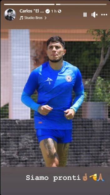 Carlos Salcedo lanzó este mensaje que anunciaría su regreso a la actividad con Cruz Azul. Foto: Especial