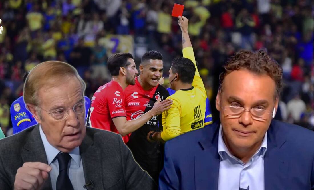 José Ramón Fernández y David Faitelson en ESPN y expulsión de Fernando Guerrero a jugador de Atlas / FOTOS: Capturas e Imago7