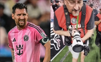 Pelotazo de Lionel Messi destroza cámara de fotógrafo antes del partido del Inter Miami