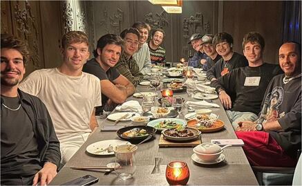 Pilotos de la F1 presumen cena sin Checo Pérez y Max Verstappen