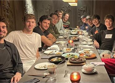 Pilotos de la F1 presumen cena sin Checo Pérez y Max Verstappen
