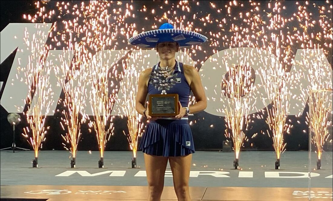 Emma Navarro es la campeona del Mérida Open AKRON 2025. FOTO: Nicolás Schiller Solti | EL UNIVERSAL