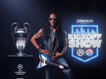 Lenny Kravitz hará vibrar la Final de la Champions previo al choque entre el Real Madrid y el Dortmund