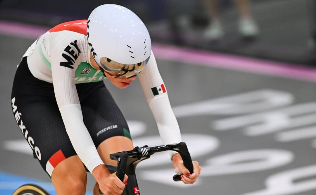 Victoria Velasco participó en la prueba del omnium femenil. Foto: @COM_Mexico.