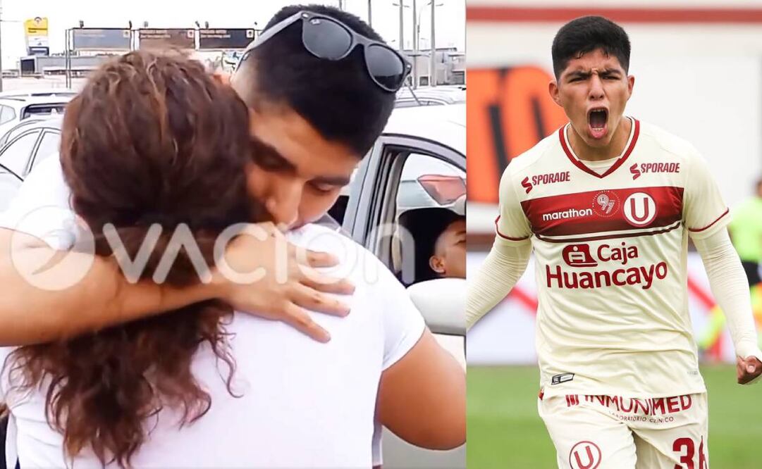 Piero Quispe se despidió de sus familiares en Perú antes de viajar a México para firmar con Pumas: Foto: Especial