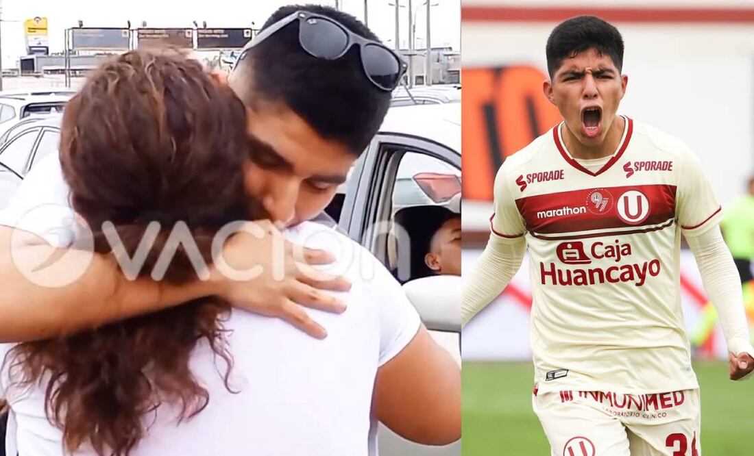 Piero Quispe se despidió de sus familiares en Perú antes de viajar a México para firmar con Pumas: Foto: Especial
