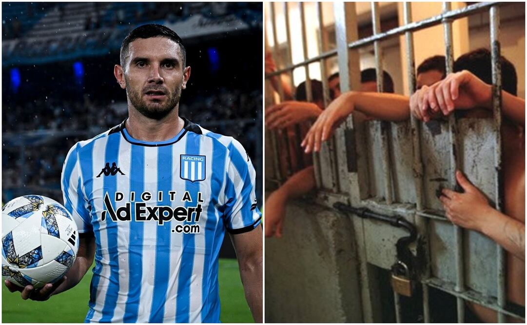 Adrián Martínez con Racing y cárcel en Argentina / FOTOS: Instagram @racinglcub y Twitter