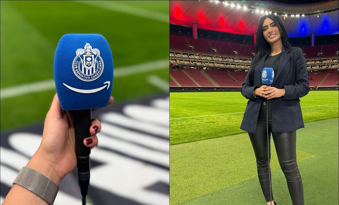 Karen Tapia llegó a las transmisiones de los partidos de local de las Chivas por Amazon Prime. FOTOS: @karentapia_a