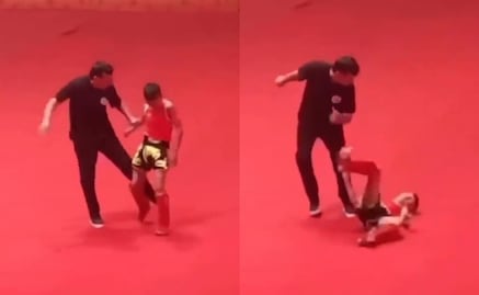 ¡Qué detestable! Padre violento agrede a su hijo tras perder en combate de Muay Thai