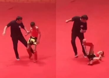 ¡Qué detestable! Padre violento agrede a su hijo tras perder en combate de Muay Thai