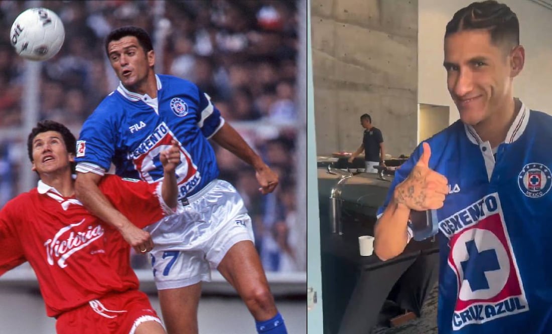 Uriel Antuna presumió la playera con la que Cruz Azul fue campeón en 1997. Foto: @CHermosillo27