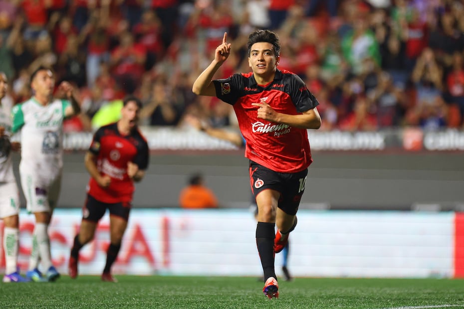 Gilberto Mora en festejo de gol, durante la fase regular del Apertura 2026 con TIjuana - Foto: Imago7