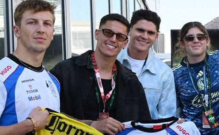 Jugadores del América conviven con pilotos de la Fórmula 1 en el Gran Premio de México