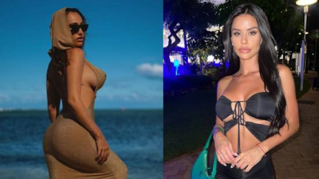 María Mar del Molar y Key Caputo son las modelos que Chicharito metió a la concentración de México. Foto: Especial