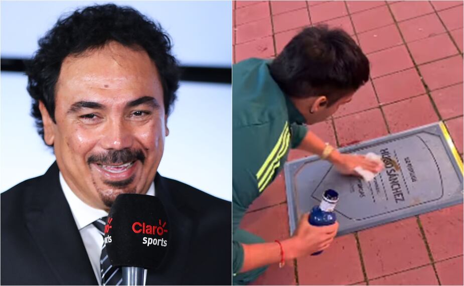 FOTO: ESPECIAL - Hugo Sánchez pide ayuda para encontrar a fan mexicano que limpió su placa en España