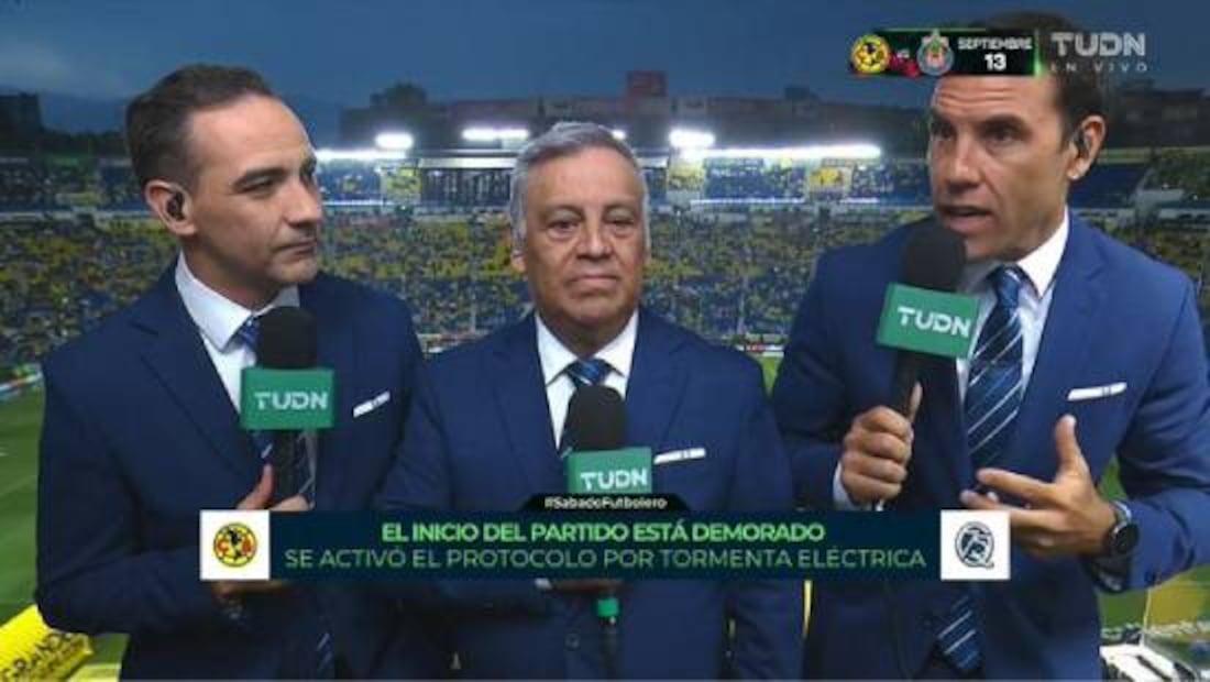 Raúl Pérez, Alejandro de la Rosa y Damián ‘Ruso’ Zamogilny aparecieron en la transmisión de TUDN para el América vs Querétaro. Foto: Especial