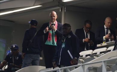 Gianni Infantino asiste al Repechaje Mundialista en Guadalajara y comparte palco con Mikel Arriola y Amaury Vergara 