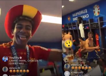 Lamine Yamal exhibió sin ropa a sus compañeros en los festejos por el título de España en la Euro