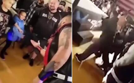 VIDEO: Luchador escupió a una niña y recibió tremenda golpiza de su papá