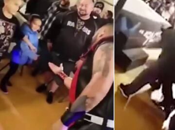 VIDEO: Luchador escupió a una niña y recibió tremenda golpiza de su papá