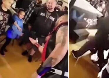 VIDEO: Luchador escupió a una niña y recibió tremenda golpiza de su papá