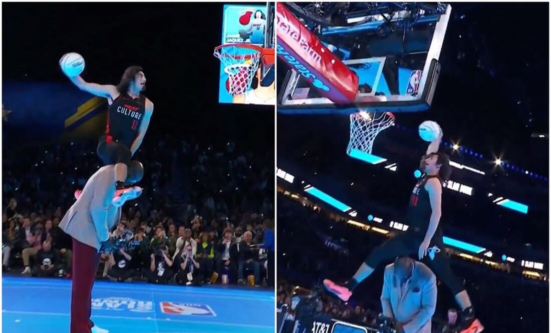 Jaime Jáquez Jr. saltando sobre Shaquille O'Neal - Foto: Especial