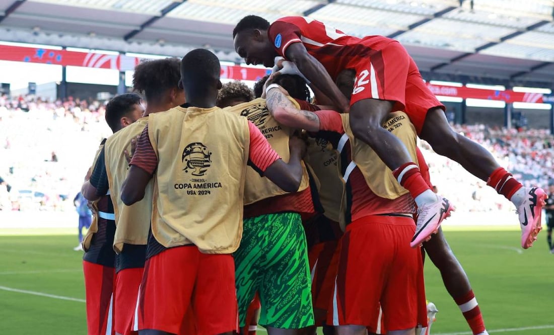La selección canadiense tuvo su primera victoria en Copa América. Foto: AFP.