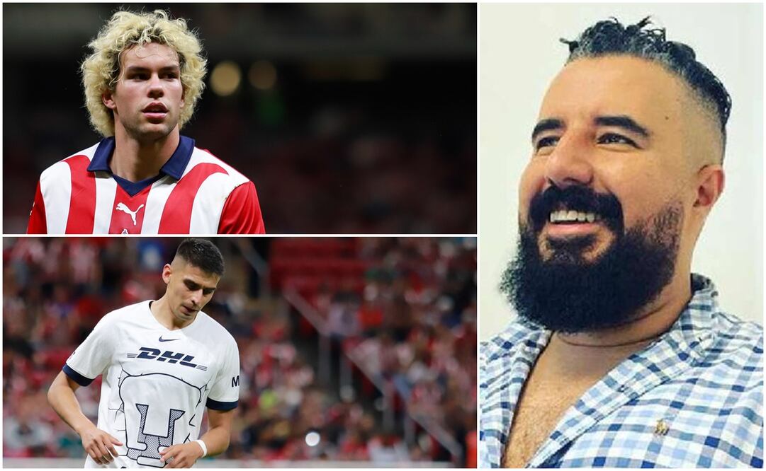 Cade Cowell con Chivas, 'Memo' Martínez con Pumas y Álvaro Morales en ESPN / FOTOS: Imago7 y Captura