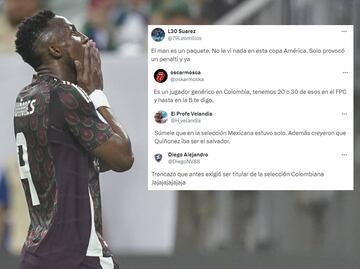 Prensa y afición colombiana reventó a Julián Quiñones por su actuación en Copa América con México