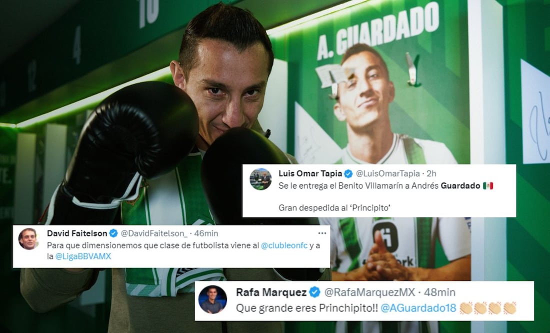 Andrés Guardado con el Betis y mensajes de apoyo hacia él / FOTOS: Twitter @RealBetis y Capturas