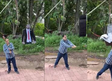 Aficionado de Chivas, furioso por falta de refuerzos, hizo una piñata con imagen de Amaury Vergara