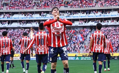 Armando González celebra su primera anotación en el Clausura 2026. FOTO: Imago7