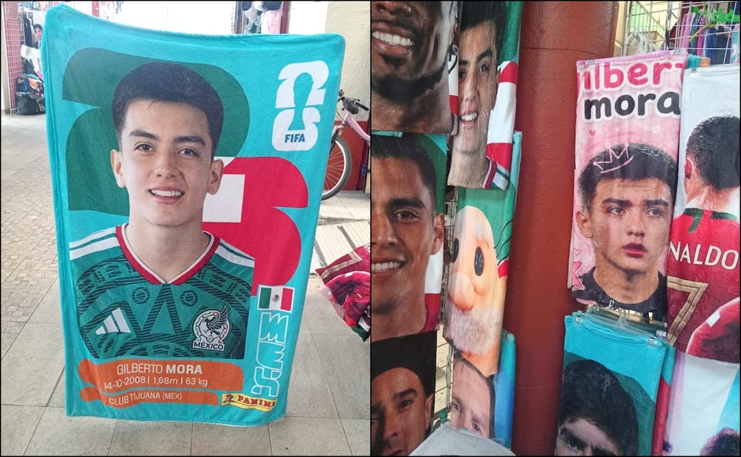 La imagen de Gilberto Mora en toallas y cobijas es un éxito en mercados y comercios de la CDMX. FOTOS: Pedro Villa y Caña | EL UNIVERSAL