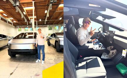 Jaime Munguía 'presume' su millonaria camioneta Tesla Cybertruck en redes sociales