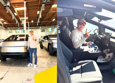 Jaime Munguía 'presume' su millonaria camioneta Tesla Cybertruck en redes sociales