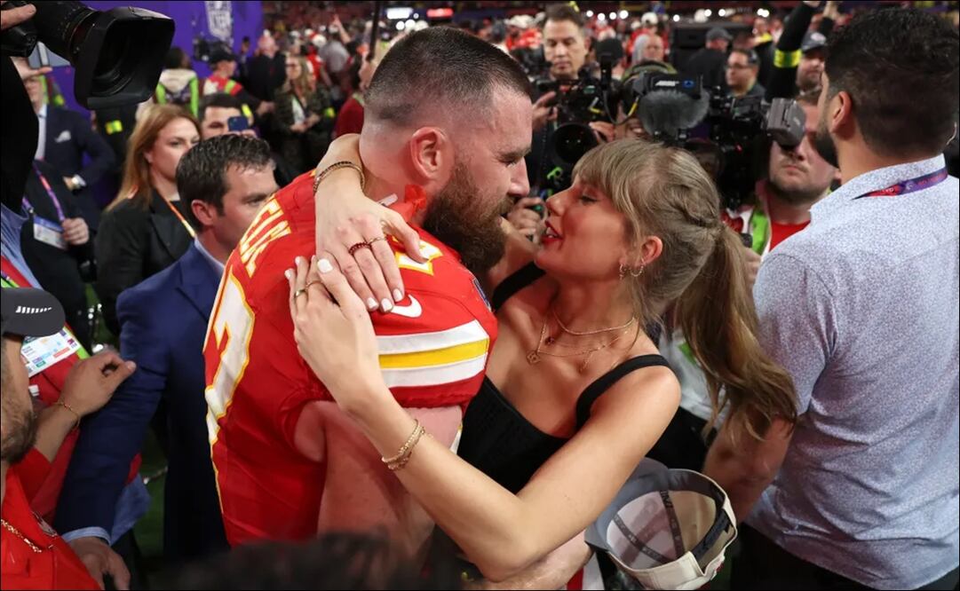 Travis Kelce y Taylor Swift. FOTO: Especial